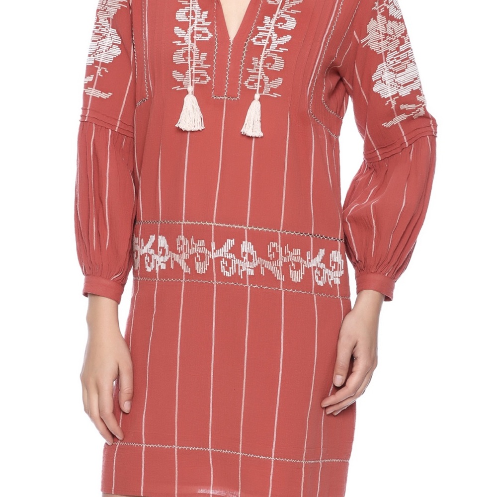 Ulla Johnson Dahlia mini dress in Rust